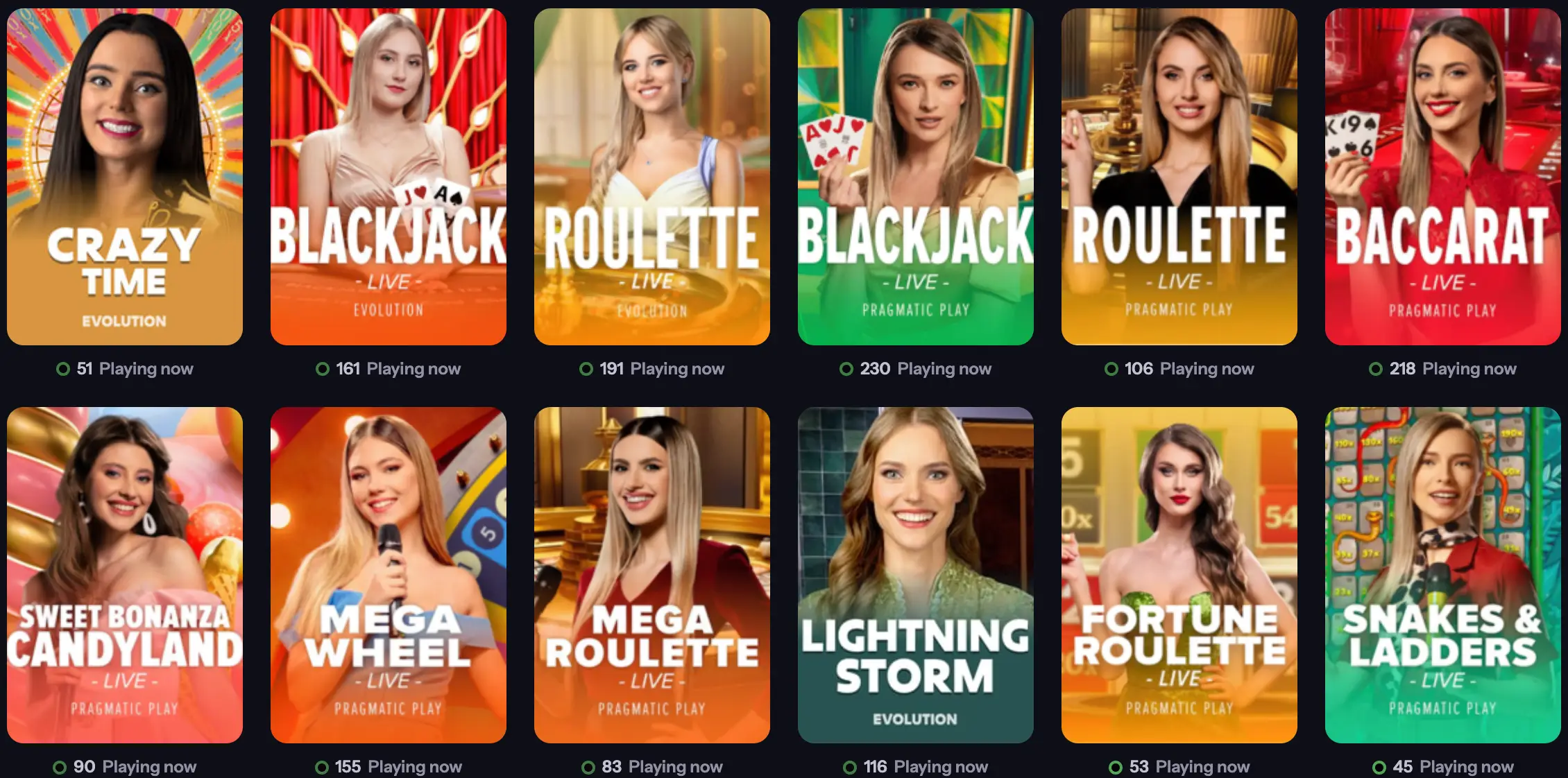 NightBet Casino live dealer games